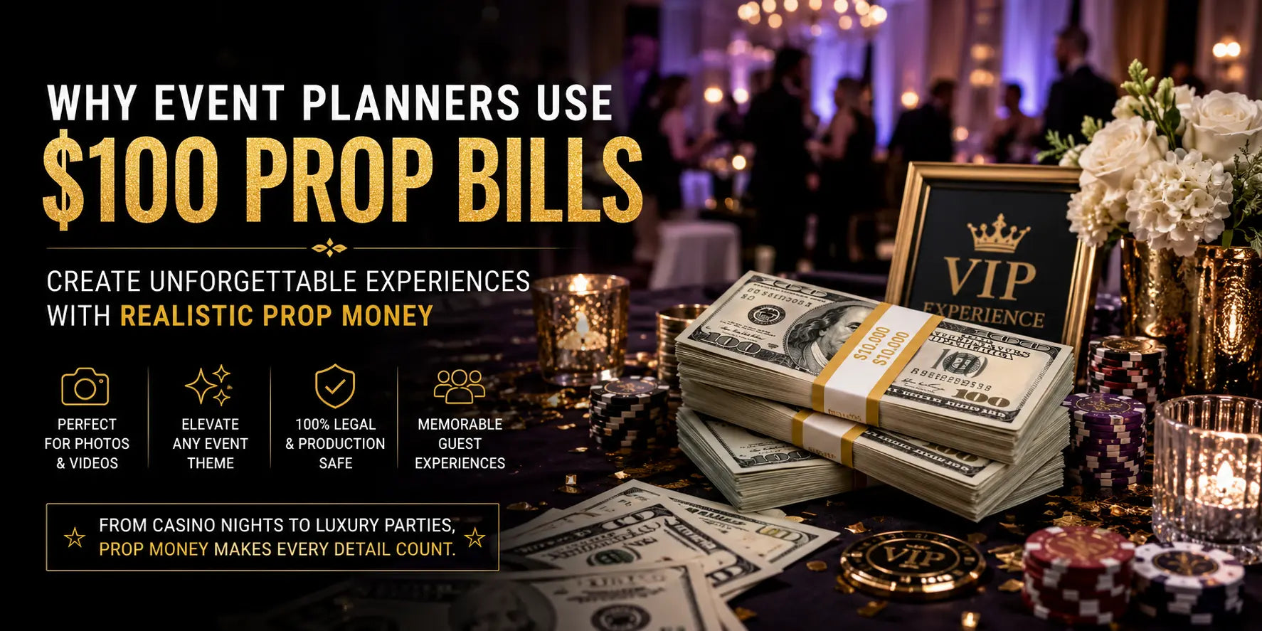 Why Event Planners Use $100 Prop Bills