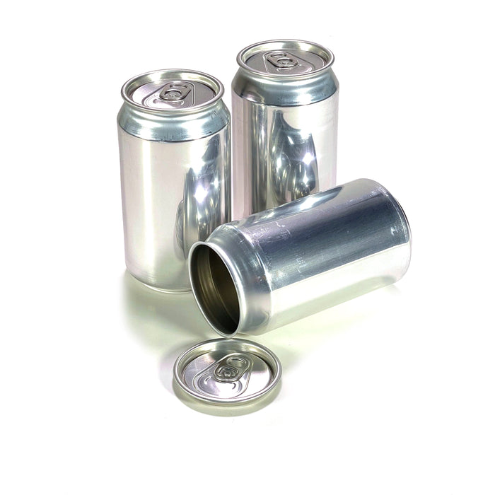 Real Unfilled Bright Aluminum Can with End - Pop, Soda or Beer Can Blank - Prop Money Inc.