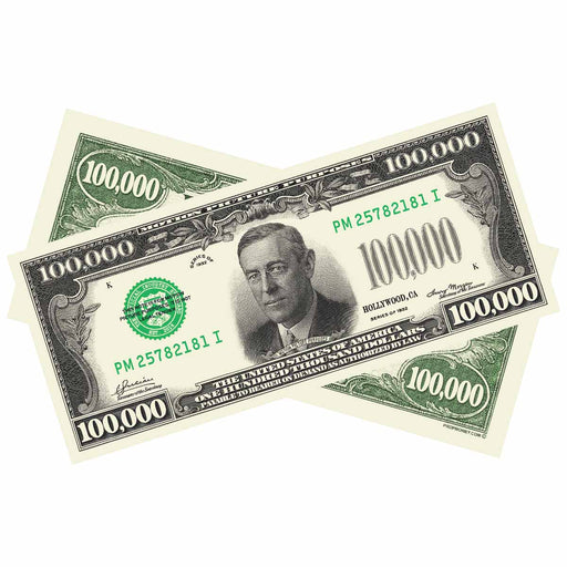 $100,000 vintage series prop money bills for film and photography