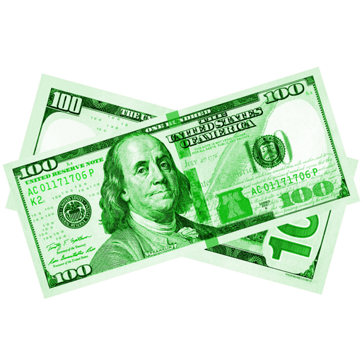 Green prop money bills for St Patricks Day parties casino nights and events
