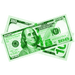 Green prop money bills for St Patricks Day parties casino nights and events