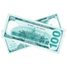 Turquoise novelty money bills for gender reveals photography and decorations